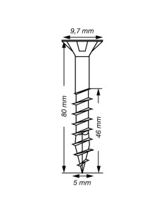 SPAX T-STAR MEER gefreesde kop TORX T20 RVS A2 5X80... 2