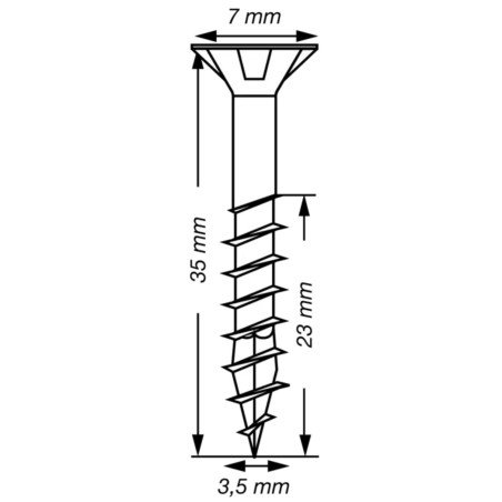 1 x SPAX T-STAR MEER gefreesde kop TORX T15 RVS A2 3,5X35 bedraad op 23