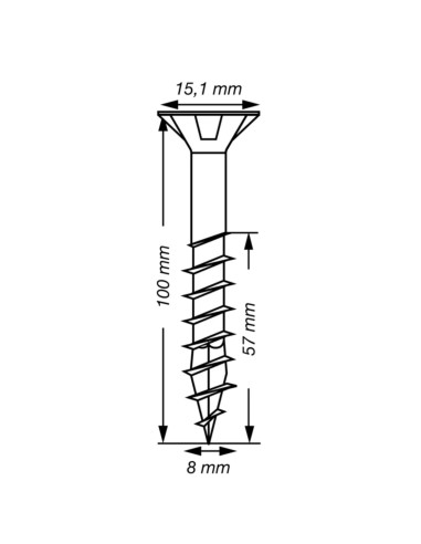 1 x SPAX T-STAR MEER gefreesde kop TORX T40 RVS...