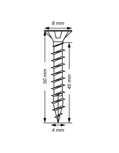 SPAX T-STAR MEER gefreesde kop TORX T20 RVS A2 4X50... 2