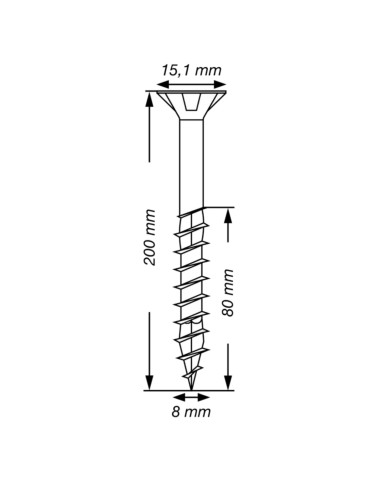 1 x SPAX T-STAR MEER gefreesde kop TORX T40 RVS...