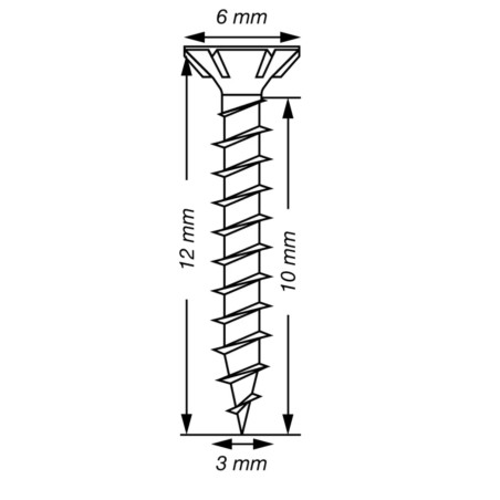 1 x SPAX T-STAR MEER gefreesde kop TORX T10 RVS A2 3X1