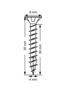 SPAX T-STAR MEER gefreesde kop TORX T20 RVS A2 4X35... 2