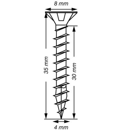 1 x SPAX T-STAR MEER gefreesde kop TORX T20 RVS A2 4X35 volledige draad
