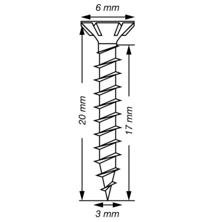 1 x SPAX T-STAR MEER gefreesde kop TORX T10 RVS A2 3X20 volledige draad microschroeven