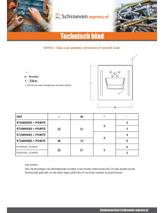 Paneelklemmen nr 3 + Schroeven Wit verzinkt staal 2