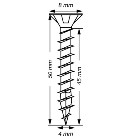 1 x SPAX T-STAR MEER gefreesde kop TORX T20 RVS A2 4X60 volledige draad
