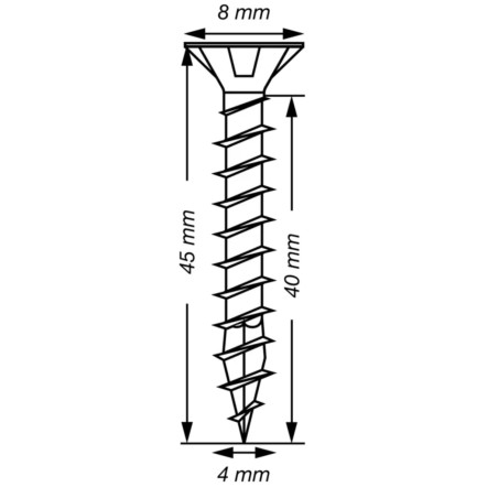 1 x SPAX T-STAR MEER gefreesde kop TORX T20 RVS A2 4X45 volledige draad
