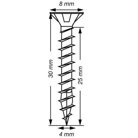 1 x SPAX T-STAR MEER gefreesde kop TORX T20 RVS A2 4X30 volledige draad