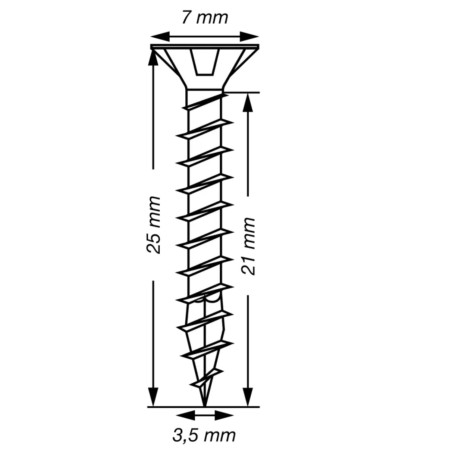 1 x SPAX T-STAR MEER gefreesde kop TORX T15 RVS A2 3,5X25 volledige draad