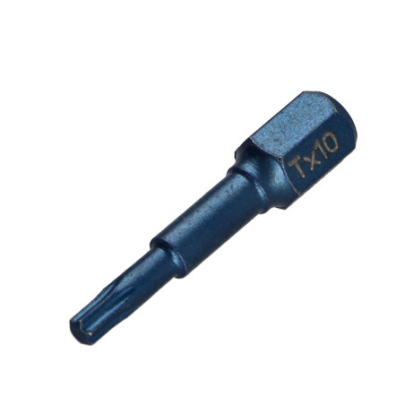 1 x Bit INVLOED Industriële kwaliteit 1/4" C6.3 TORX T10 lengte 30