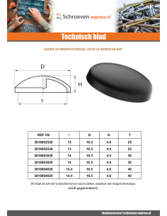 Schroefkopafdekking TORX T40 kopdiameter 16.5 zwart... 2
