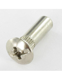 Moer Hulsmoer Pozi met split 8X25 M6X15 AC. Nikkelstaal