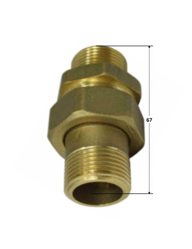 1 x Rechte koppeling 20x27 (3/4") Man / Man...