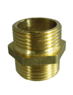 Dubbelnippel AFBEELDING 280 Man / Man 40x49 (1"1/2) Messing