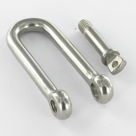 1 x Harpsluiting rechts lang gesmeed A4 RVS diameter 8