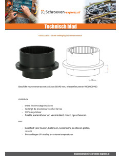 Verlengstuk voor sokkel terras 35 mm 2