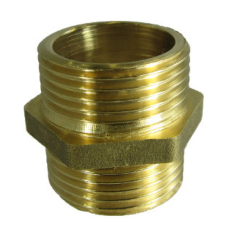 1 x Dubbelnippel AFBEELDING 280 Man / Man 26x34 (1") Messing