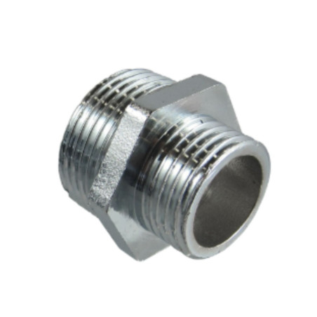 1 x Verkleinde tepelfiguur 245 Man / Man 15x21 (1/2") X 20x27 (3/4") Messing chroom