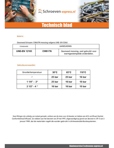 1 x Dubbelnippel platte verbinding AFBEELDING...