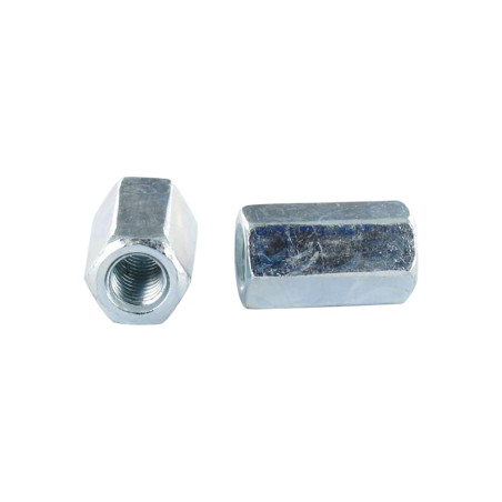 1 x Hulsen zeshoekig M10X30 Platte oplegger 12 Wit verzinkt staal
