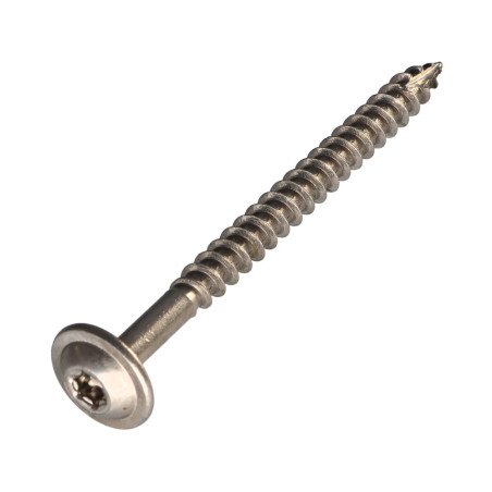 1 x Houtconstructieschroef schrijfkop RVS A2 8X120 bedraad op 80 TORX T40 kopdiameter 20