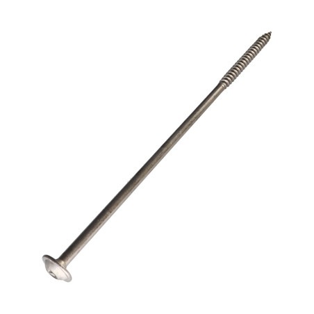 1 x Houtconstructieschroef schrijfkop RVS A2 8X200 bedraad op 80 TORX T40 kopdiameter 20