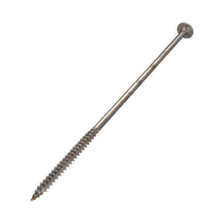 1 x Houtconstructieschroef schrijfkop RVS A2 8X240 bedraad op 80 TORX T40 kopdiameter 20
