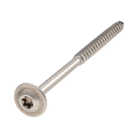 1 x Houtconstructieschroef schrijfkop RVS A2 3x30 bedraad op 18 TORX T10 kopdiameter 9