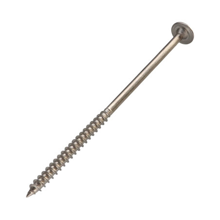 1 x Houtconstructieschroef schrijfkop RVS A2 8X170 bedraad op 80 TORX T40 kopdiameter 20