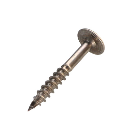 1 x Houtconstructieschroef schrijfkop RVS A2 10X60 bedraad op 50 TORX T40 kopdiameter 25