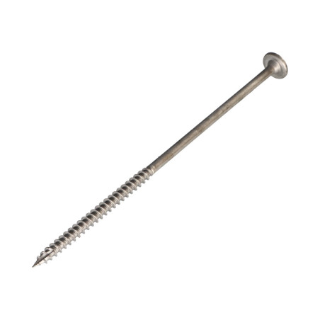 1 x Houtconstructieschroef schrijfkop RVS A2 4X55 bedraad op 36 TORX T20 kopdiameter 12