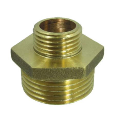 1 x Gereduceerde nippel Figuur 245 voor plat gewricht Man / Man versterkt 26x34 (1") X 33x42 (1"1/4) Messing