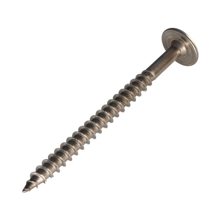 1 x Houtconstructieschroef schrijfkop RVS A2 8X110 bedraad op 80 TORX T40 kopdiameter 20