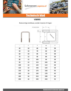Kabelklem rechte of platte bodem 235X202X235 M12/45/45 A4... 2