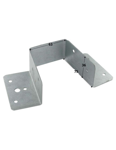 1 x Balkdrager U-vormig balksteun 63X75 sendzimir