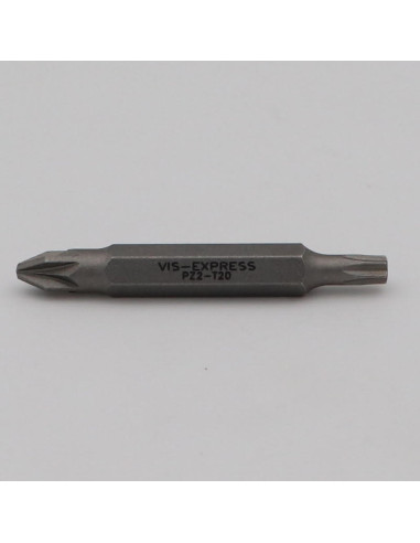 1 x Bit dubbel Pozi PZ7 + TORX T20 lengte 50