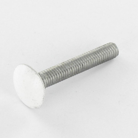 1 x Slotbouten M7X65 steek van100 volledige draad Aluminium RAL9016 verkeerswit 30%