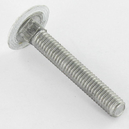 1 x Slotbouten M7X65 steek van100 volledige draad Aluminium RAL9016 verkeerswit 30%