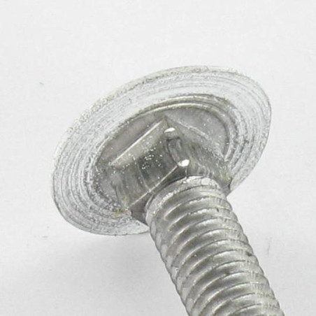 1 x Slotbouten M7X65 steek van100 volledige draad Aluminium RAL9016 verkeerswit 30%