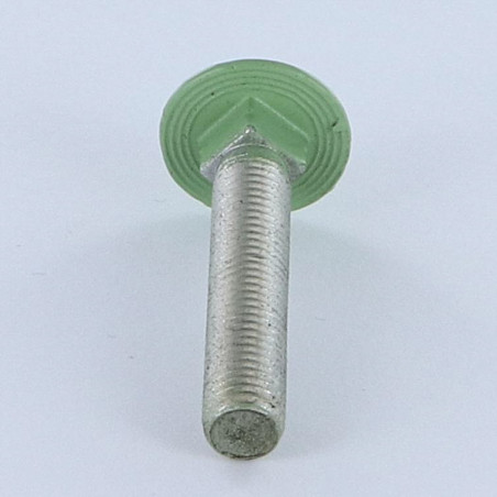 1 x Slotbouten M7X40 steek van100 volledige draad Aluminium RAL6021 lichtgroen 30%B