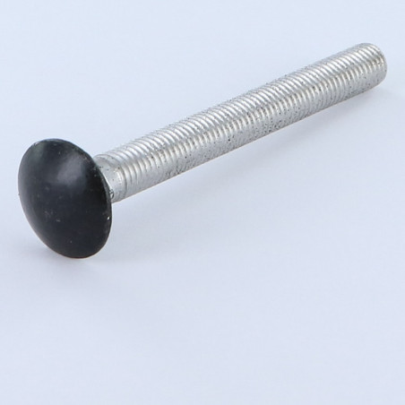 1 x Slotbouten M6X50 volledige draad Aluminium zwarte lak RAL9005 donker zwart