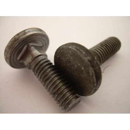 1 x Metalen schroeven plat kraag vierkant M6X20 kopdiameter 14.5 volledige draad Ruw staal