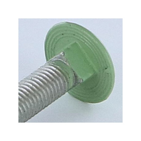 1 x Slotbouten M7X45 steek van100 Aluminium volledige draad RAL6021 lichtgroen 30%B