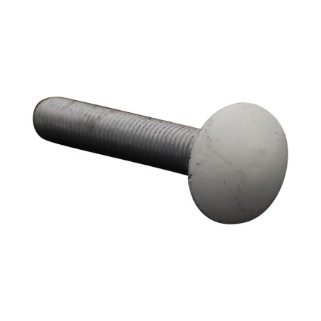 1 x Slotbouten M7X45 steek van100 Aluminium volledige draad RAL9010 zuiver wit 30%B
