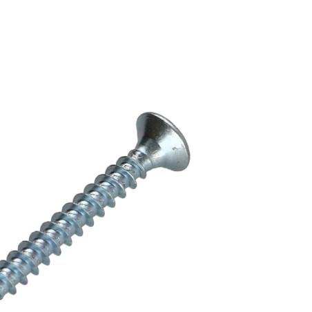 1 x Agglo houtschroeven gefreesde kop Pozi PZ7 5X53 volledige draad Wit verzinkt staal