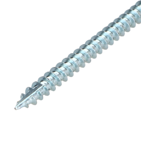 1 x TEKOR houtschroeven gefreesde kop kartel 6X160 bedraad op 70 TORX T30 Wit verzinkt staal anti-splijtpunt type 17 cut