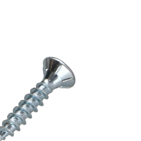 1 x TEKOR houtschroeven gefreesde kop kartel 3,5X16 TORX T15 Wit verzinkt staal volledige draad anti-splijtpunt type 17