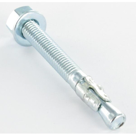 1 x Bout Verankering M8X120 Wit verzinkt staal