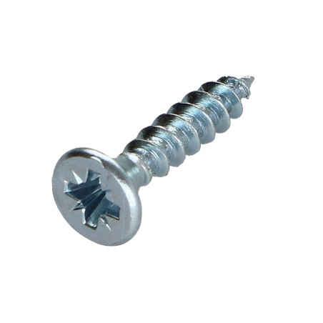 1 x Agglo houtschroeven gefreesde kop P2 3,5X15 Wit verzinkt staal volledige draad Wit verzinkt staal